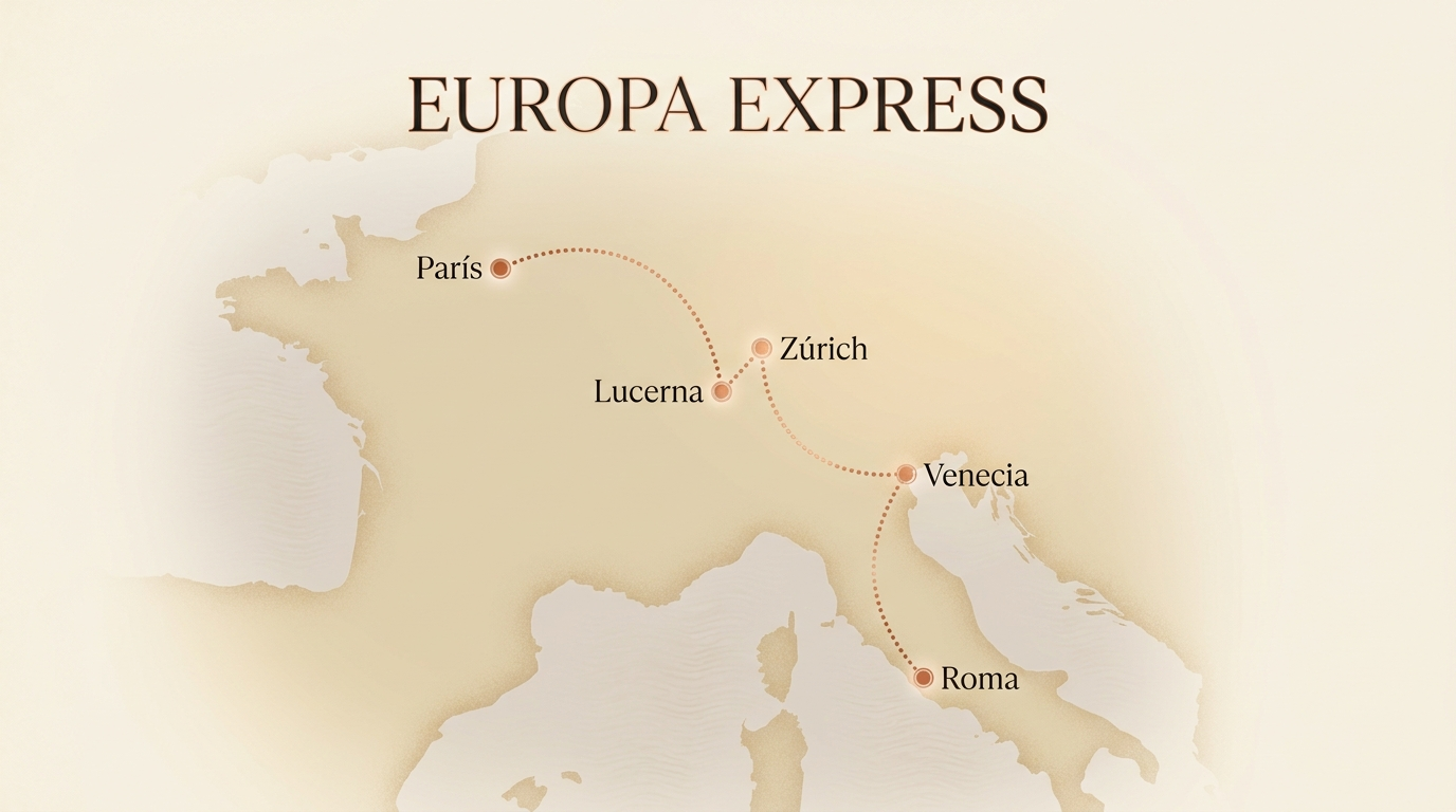 Mapa de la ruta — Europa Express