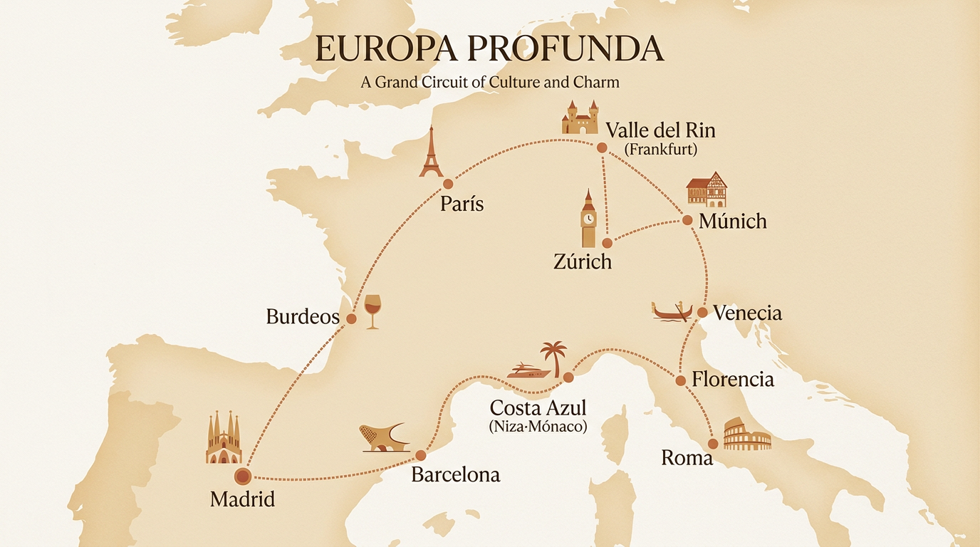 Mapa de la ruta — Europa Profunda