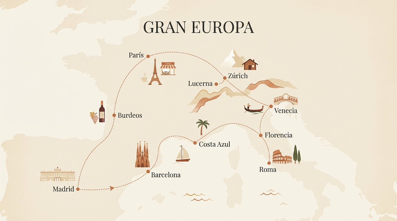 Mapa de la ruta — Gran Europa