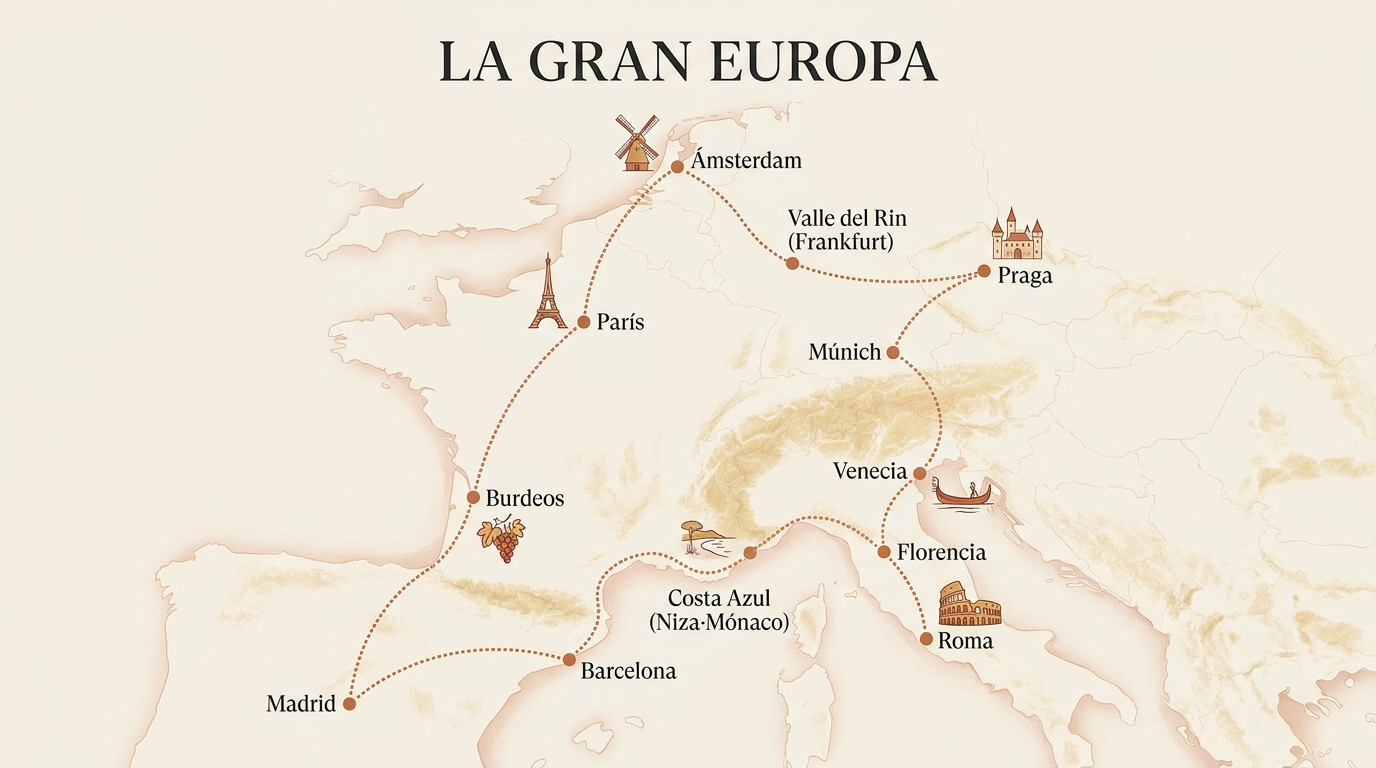 Mapa de la ruta — La Gran Europa